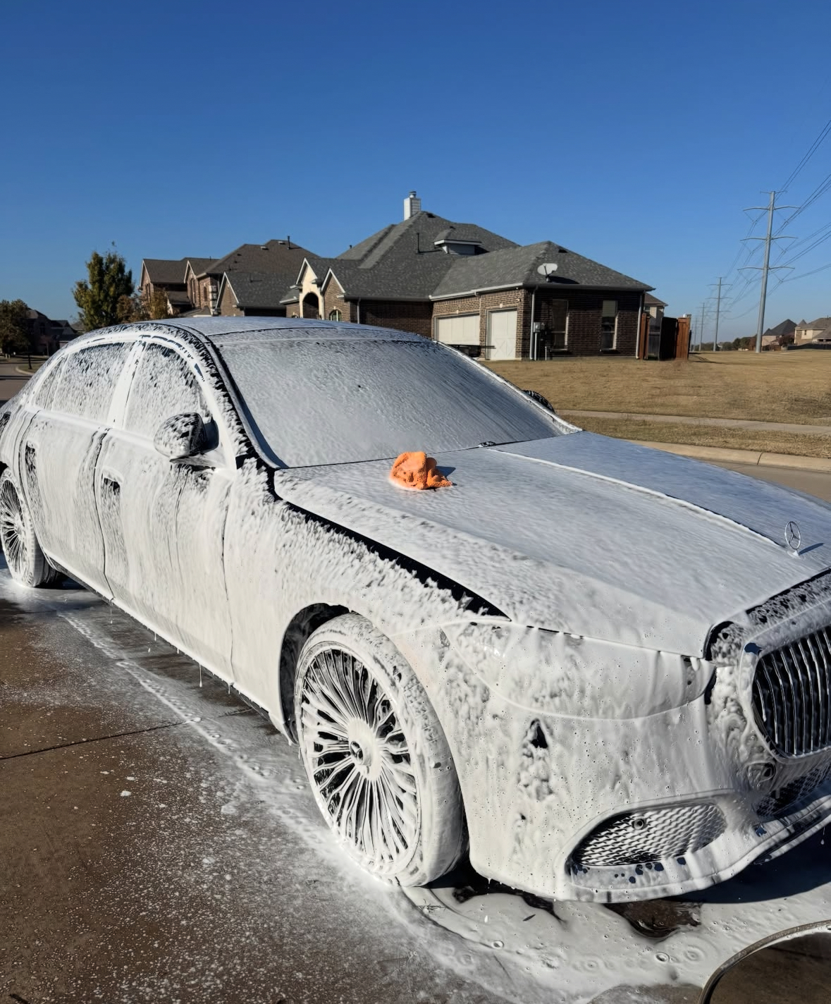 Maybach foam bath after
